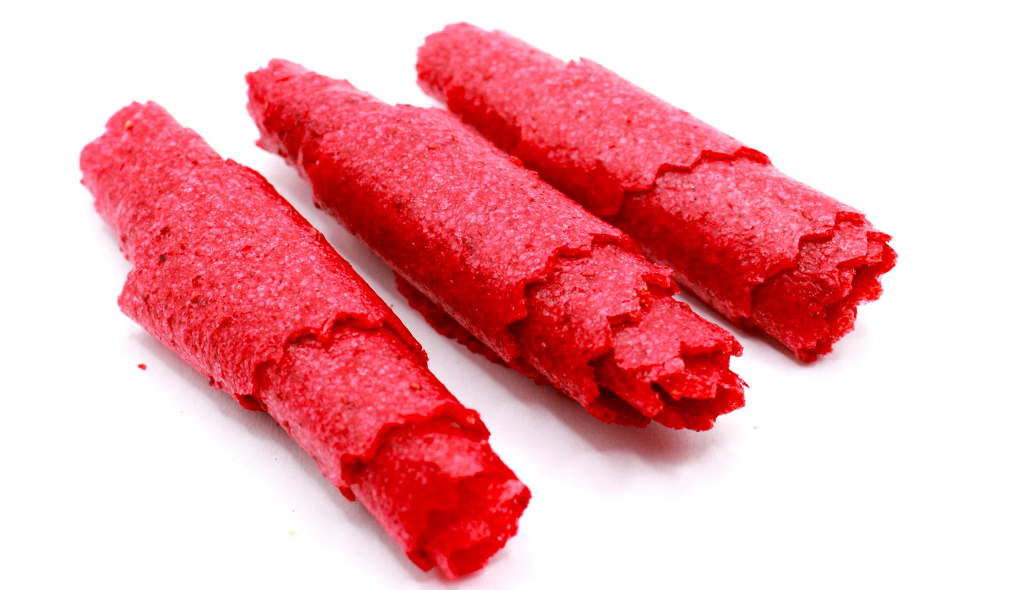 Strawberry Fruit Leather Rolls